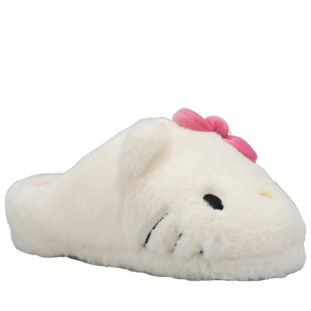 NEW Hello Kitty Plush White and Pink Slippers brand new womans size 9/10 - Picture 2 of 5